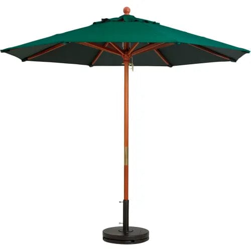 Centerline Dynamics Umbrellas & Bases 7' Wooden Market Outdoor Umbrella, Green