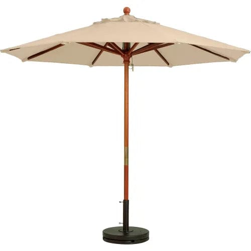 Centerline Dynamics Umbrellas & Bases 7' Wooden Market Outdoor Umbrella, Khaki