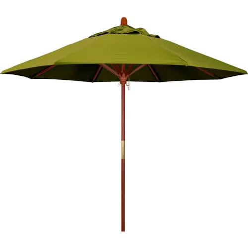 Centerline Dynamics Umbrellas & Bases California Umbrella 9' Patio Umbrella - Olefin Kiwi - Hardwood Pole - Grove Series