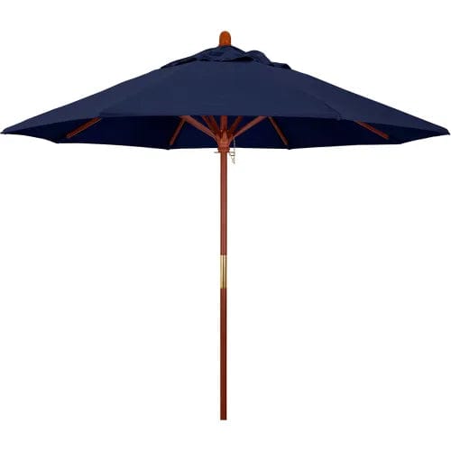Centerline Dynamics Umbrellas & Bases California Umbrella 9' Patio Umbrella - Olefin Navy - Hardwood Pole - Grove Series