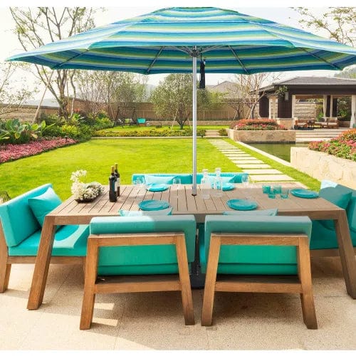 Centerline Dynamics Umbrellas & Bases California Umbrella 9' Patio Umbrella Silver Pole - Venture Series