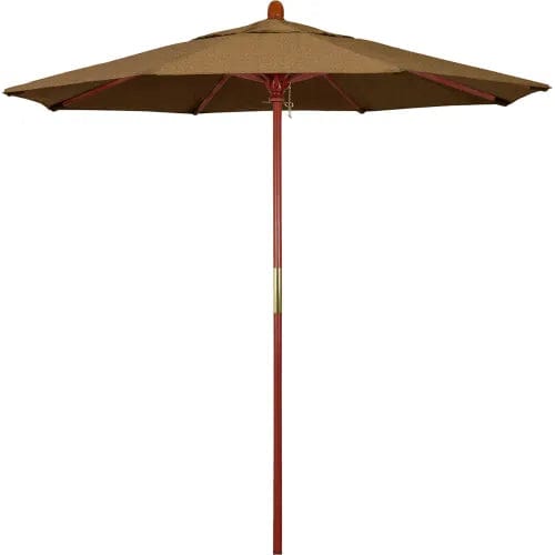 1/2 patio umbrellas California Umbrella 7.5' Patio Umbrella, Grove Series, Hardwood Pole, Sunbrella, Linen Sesame, MARE758-8318