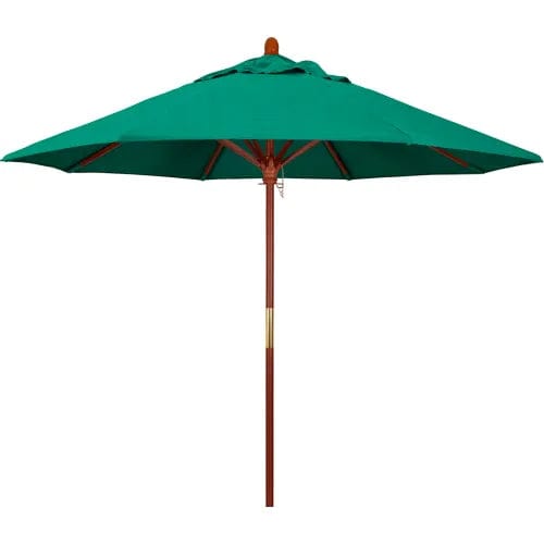 Centerline Dynamics Umbrellas & Bases California Umbrella Grove 9' Patio Umbrella, Wood Pole, Sunbrella 1A Spectrum Aztec Fabric