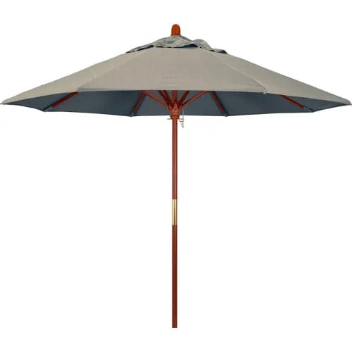 Centerline Dynamics Umbrellas & Bases California Umbrella Grove 9' Patio Umbrella, Wood Pole, Sunbrella 1A Spectrum Dove Fabric