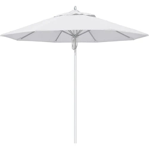 Centerline Dynamics Umbrellas & Bases California Umbrella Newport 9' Patio Umbrella, Silver Pole, Sunbrella 1A Natural Fabric