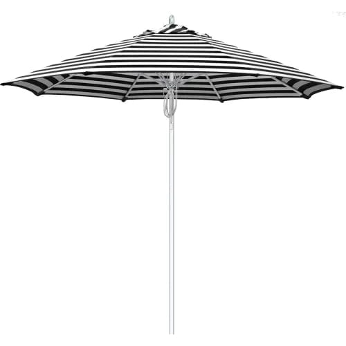 Centerline Dynamics Umbrellas & Bases California Umbrella Newport 9' Patio Umbrella, Silver Pole, Sunbrella 2A Cabana Classic Fabric