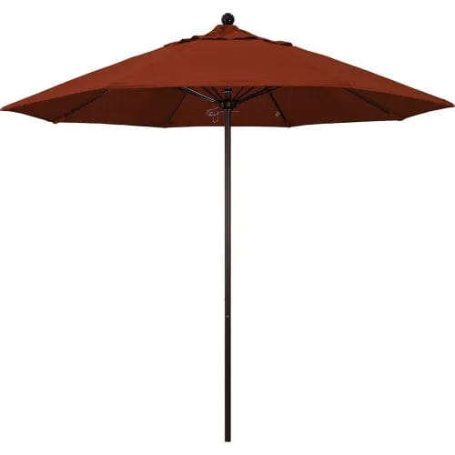 Centerline Dynamics Umbrellas & Bases California Umbrella Venture 9' Patio Umbrella, Bronze Pole, Olefin Terracotta Fabric