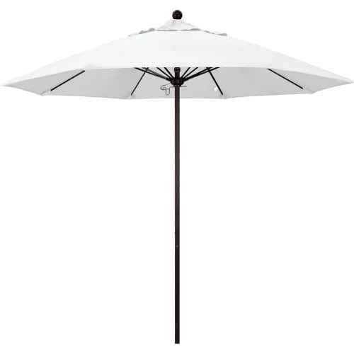 Centerline Dynamics Umbrellas & Bases California Umbrella Venture 9' Patio Umbrella, Bronze Pole, Olefin White Fabric