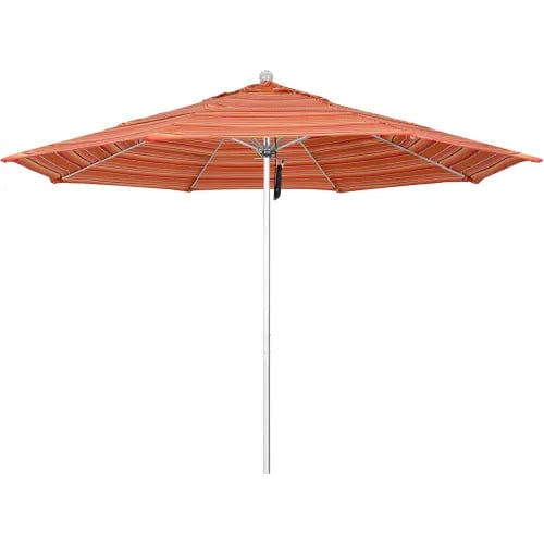 Centerline Dynamics Umbrellas & Bases California Umbrella Venture 9' Patio Umbrella, Silver Pole, Sunbrella 1A Dolce Mango Fabric