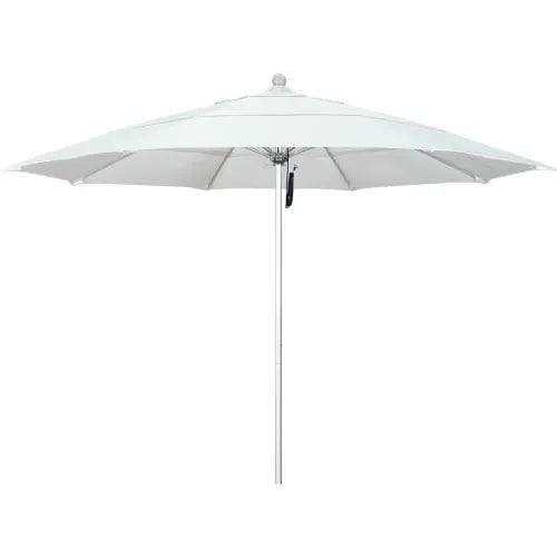 Centerline Dynamics Umbrellas & Bases California Umbrella Venture 9' Patio Umbrella, Silver Pole, Sunbrella 1A Natural Fabric