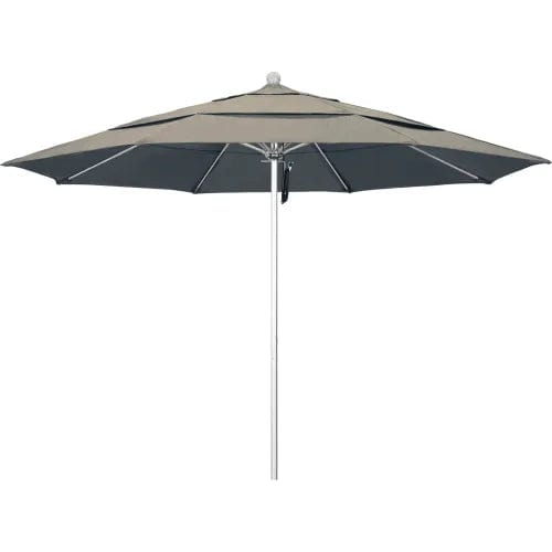 9 patio umbrella sunbrella California Umbrella Venture 9' Patio Umbrella, Silver Pole, Sunbrella 1A Spectrum Dove Fabric