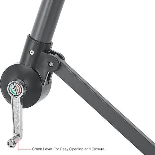 Centerline Dynamics Umbrellas & Bases Cantilever Umbrella w/ Crank, Tilt & Cross Brace, Olefin Fabric, 10'W, Blue