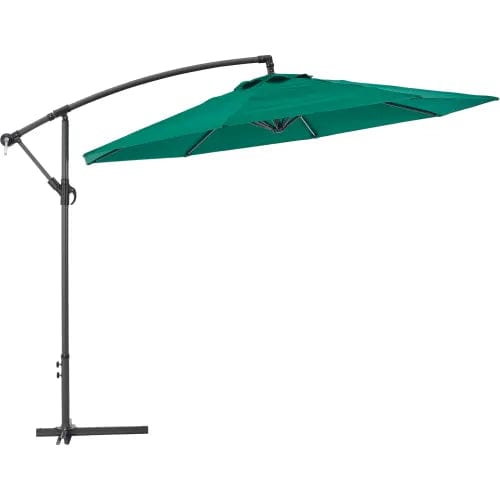 Centerline Dynamics Umbrellas & Bases Cantilever Umbrella w/ Crank, Tilt & Cross Brace, Olefin Fabric, 10'W, Green