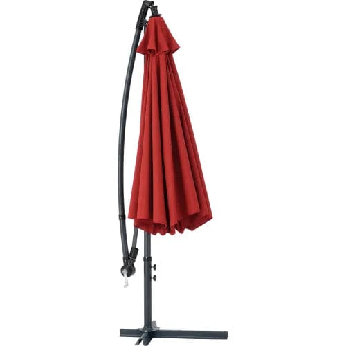 Centerline Dynamics Umbrellas & Bases Cantilever Umbrella w/ Crank, Tilt & Cross Brace, Olefin Fabric, 10'W, Red