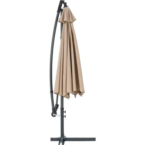 Centerline Dynamics Umbrellas & Bases Cantilever Umbrella w/ Crank, Tilt & Cross Brace, Olefin Fabric, 10'W, Tan