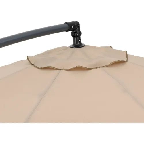 Centerline Dynamics Umbrellas & Bases Cantilever Umbrella w/ Crank, Tilt & Cross Brace, Olefin Fabric, 10'W, Tan