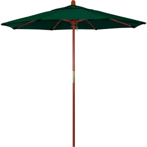 Centerline Dynamics Umbrellas & Bases Hunter Green California Umbrella 7.5' Patio Umbrella Hardwood Pole - Grove Series