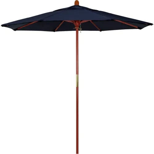 Centerline Dynamics Umbrellas & Bases Navy California Umbrella 7.5' Patio Umbrella Hardwood Pole - Grove Series