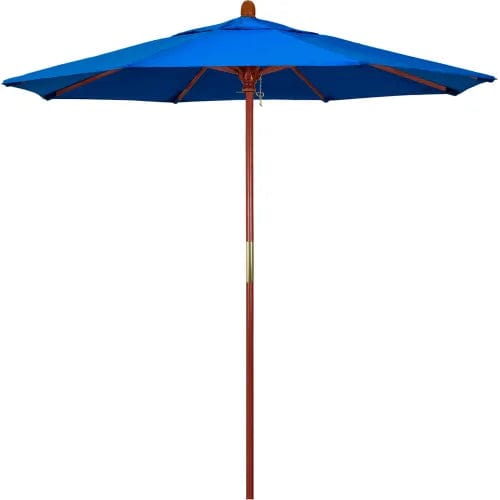 Centerline Dynamics Umbrellas & Bases Royal Blue California Umbrella 7.5' Patio Umbrella Hardwood Pole - Grove Series