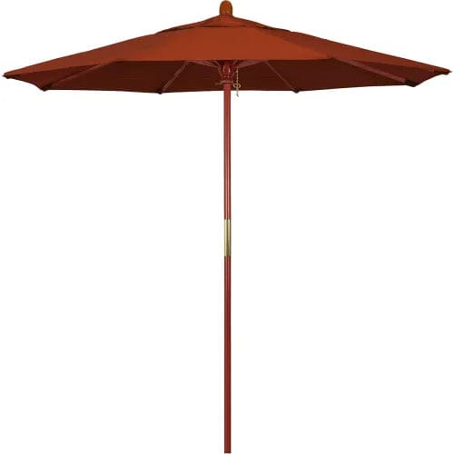 Centerline Dynamics Umbrellas & Bases Terracotta California Umbrella 7.5' Patio Umbrella Hardwood Pole - Grove Series