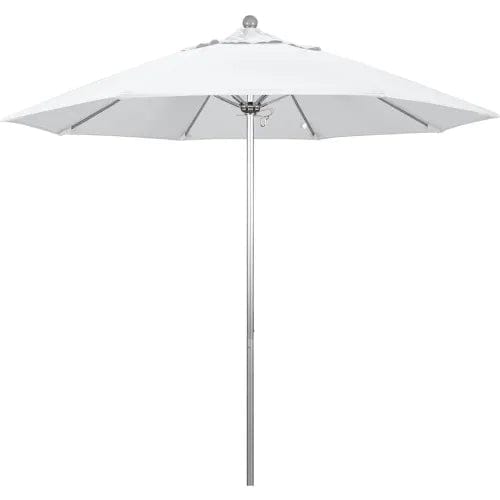 Centerline Dynamics Umbrellas & Bases White California Umbrella 9' Patio Umbrella Silver Pole - Venture Series