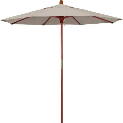 Centerline Dynamics Umbrellas & Bases Woven Granite California Umbrella 7.5' Patio Umbrella Hardwood Pole - Grove Series