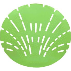 Centerline Dynamics Urinal Blocks & Mats Big D Pearl Urinal Screen - Calypso Lime 10/Case - 622