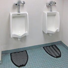 Centerline Dynamics Urinal Blocks & Mats Impact® Urinal Mat - Fresh Scent, Black W/ Touch Fastener Z-Mat, 6-Pack - 1525-5 - Pkg Qty 6