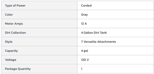 Centerline Dynamics Vacuums Bissell® Garage Pro® Wet/Dry Wall-Mount Vacuum