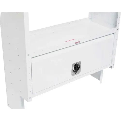 Centerline Dynamics Van Storage Equipment Weather Guard Secure Storage Module W/ Lockable Door, 42" x 17" x 16" White