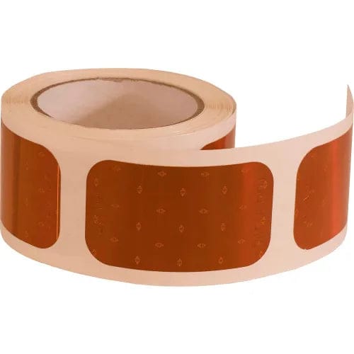 Centerline Dynamics Vehicle Lighting 3.5" Amber Rectangular DOT Stick-On Reflectors - 500 Per Roll - 5623521