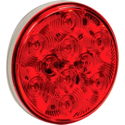 Centerline Dynamics Vehicle Lighting 4" Red round Stop/Turn/Tail Light With 10 LED With AMP-Style Connection - 5624151 - Pkg Qty 10