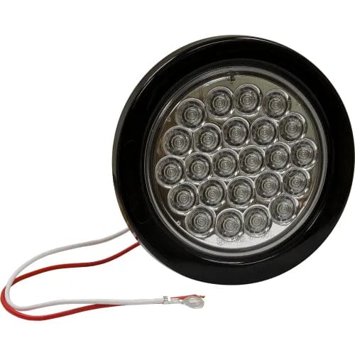 Centerline Dynamics Vehicle Lighting 4" Round 24 LED Clear Backup Light w/ Grommet & Plug - 5624324