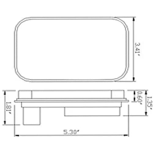 Centerline Dynamics Vehicle Lighting 5.33" Amber Rectangular Turn Signal Light Kit With 15 LED - 5625215