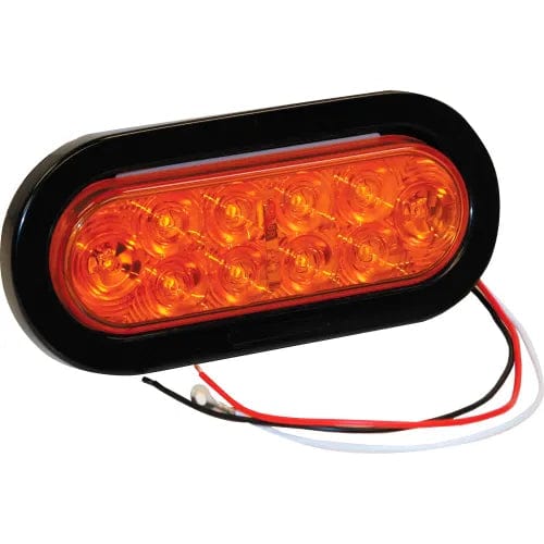 Centerline Dynamics Vehicle Lighting 6-1/2" Oval 10 Led Amber Turn & Park Light W/ Grommet & Plug - Min Qty 3