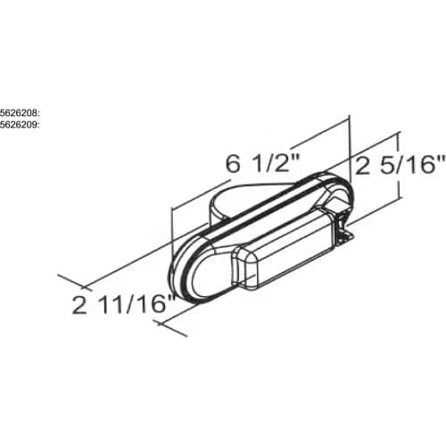 Centerline Dynamics Vehicle Lighting 6" Amber Oval Mid-Turn Signal-Side Marker Light Kit With 9 LED - 5626209