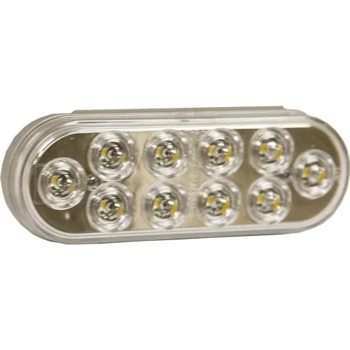 Centerline Dynamics Vehicle Lighting 6" Clear Oval Backup Light With 10 LED - 5626311 - Pkg Qty 10