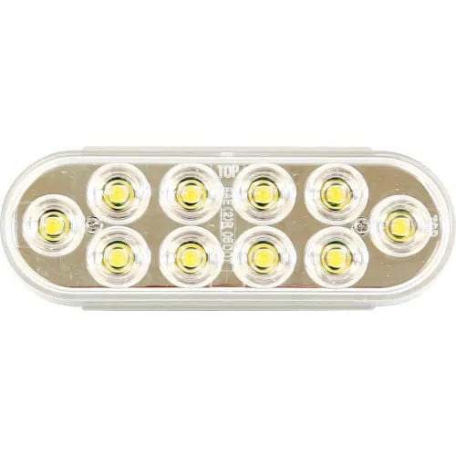 Centerline Dynamics Vehicle Lighting 6" Clear Oval Backup Light With 10 LED - 5626311 - Pkg Qty 10