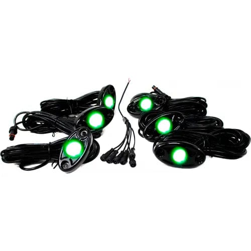 Centerline Dynamics Vehicle Lighting 6 LED Glow Pod Kit w/ Brain Box IP68 12V w/ All Hardware, Green