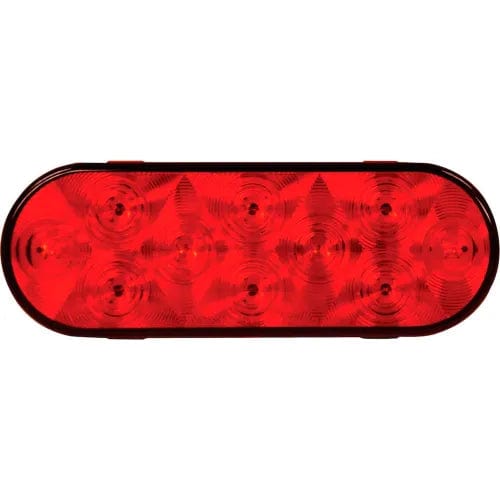 Centerline Dynamics Vehicle Lighting 6" Red Oval Stop/Turn/Tail Light With 10 LED With AMP-Style Connection - 5626551 - Pkg Qty 10