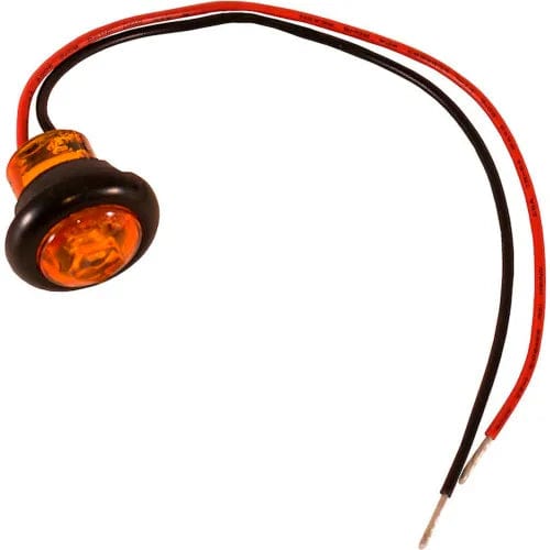 Centerline Dynamics Vehicle Lighting .75" Round Marker Clearance Lights - 1 LED Amber With Stripped Leads - 5623424 - Pkg Qty 10