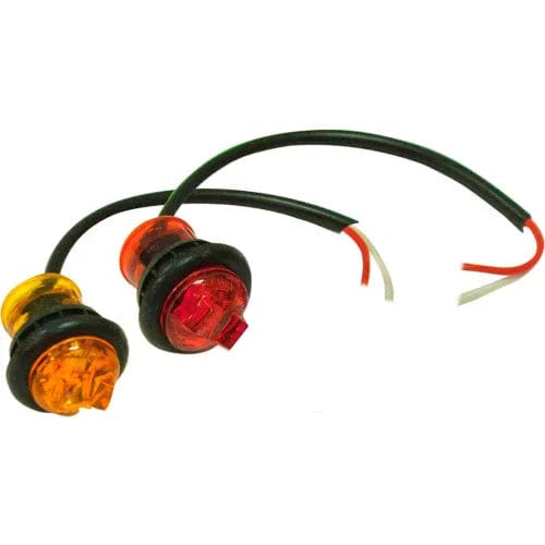 Centerline Dynamics Vehicle Lighting .75" Round Marker Clearance Lights - 1 LED Amber With Stripped Leads - 5627522 - Pkg Qty 10