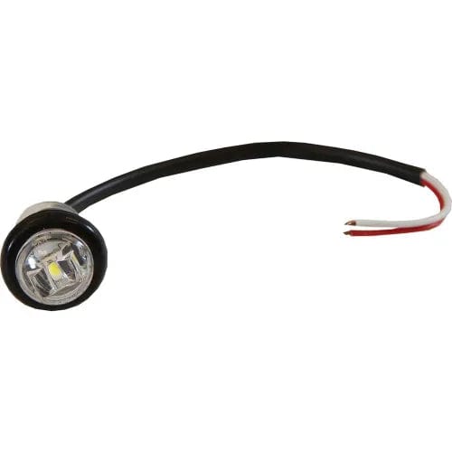 Centerline Dynamics Vehicle Lighting .75" Round Marker Clearance Lights - 1 LED Clear With Stripped Leads - 5627532 - Pkg Qty 10