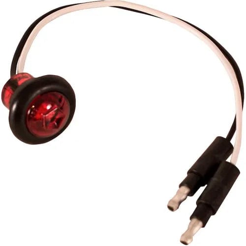 Centerline Dynamics Vehicle Lighting .75" Round Marker Clearance Lights - 1 LED Red With Male Bullets - 5623413 - Pkg Qty 10