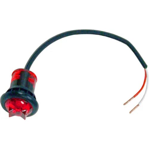 Centerline Dynamics Vehicle Lighting .75" Round Marker Clearance Lights - 1 LED Red With Stripped Leads - 5627512 - Pkg Qty 10