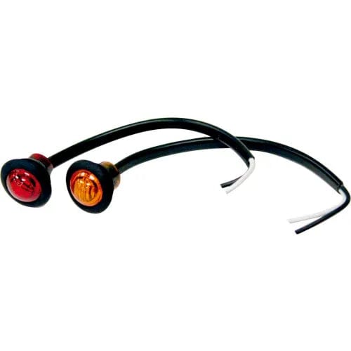Centerline Dynamics Vehicle Lighting .75" Round Marker Clearance Lights - 3 LED Red With Stripped Leads - 5627514 - Pkg Qty 10