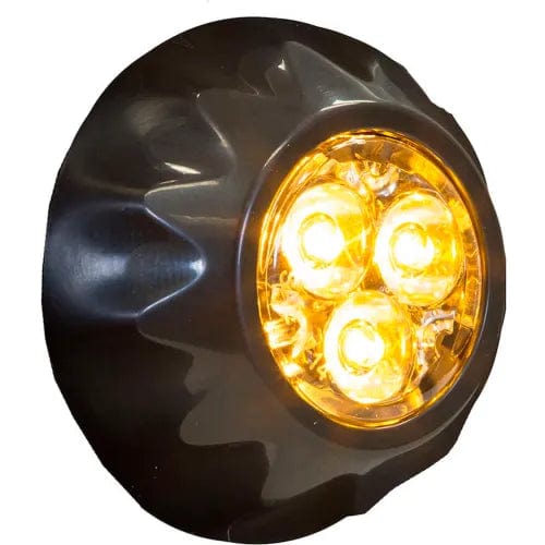 Centerline Dynamics Vehicle Maintenance 1" Amber Round Surface/Recess Mount Strobe Lights With 3 LED - 8892400