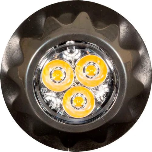 Centerline Dynamics Vehicle Maintenance 1" Amber Round Surface/Recess Mount Strobe Lights With 3 LED - 8892400