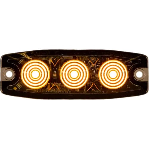 Centerline Dynamics Vehicle Maintenance 3.4" Amber Rectangular Surface Mount Ultra-Thin Strobe Light With 3 LED - 8892230