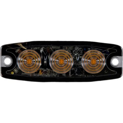 Centerline Dynamics Vehicle Maintenance 3.4" Amber Rectangular Surface Mount Ultra-Thin Strobe Light With 3 LED - 8892230